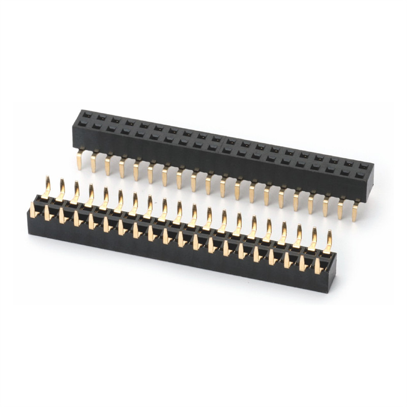 2.0mm 双排错位松脚排母